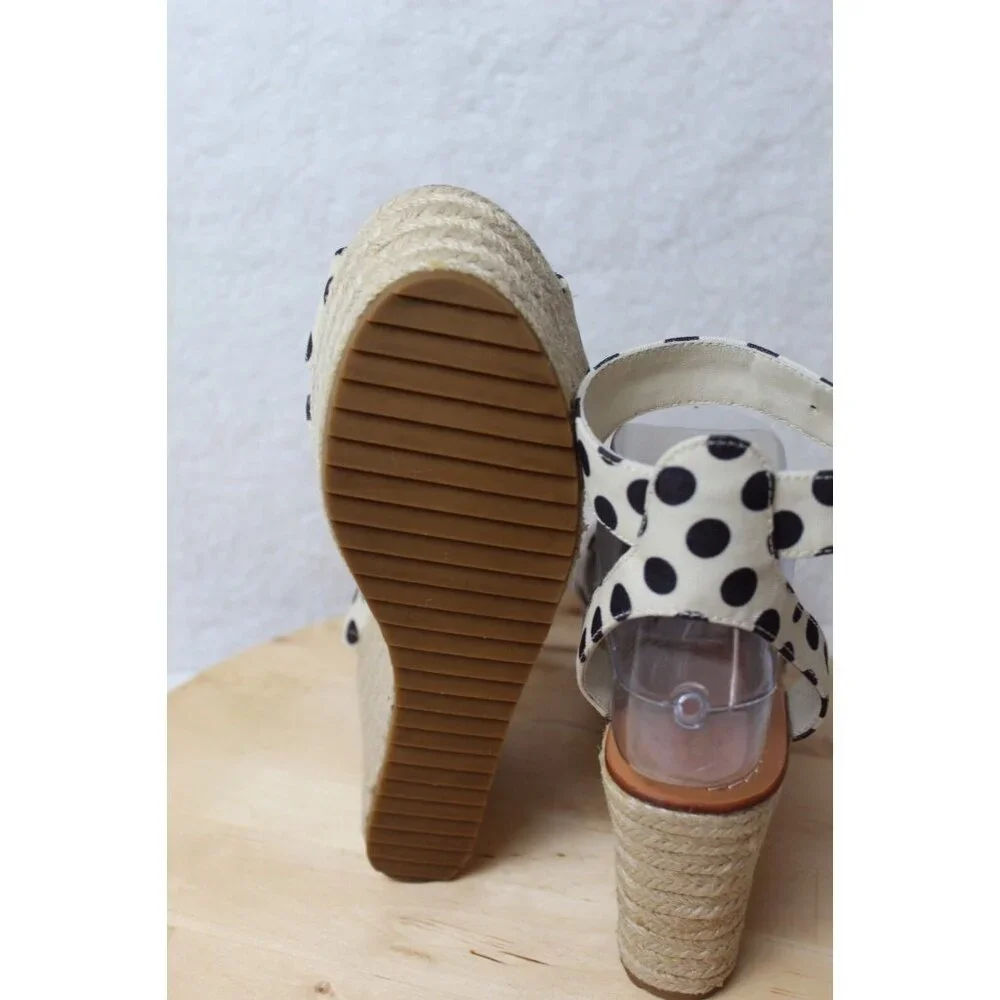 Alice Olivia Sandal Heels Womens Size 7.5 Buckle Polka Dot Designer Spring_7